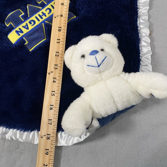 University Michigan Wolverines My Banky Baby Security Blanket Teddy Bear Plush - Picture 5 of 8